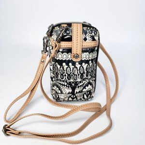 Sakroots Peace Sign Design Crossbody Wallet